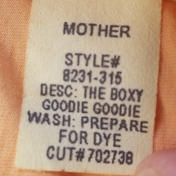 💕MOTHER💕 Graphic Tee Boxy Goodie Goodie Tee Expensive Recreation Polo S NWOT - Picture 7 of 7